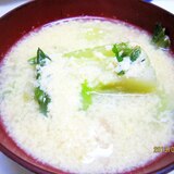 温まります。生姜パワーの青梗菜の卵スープ